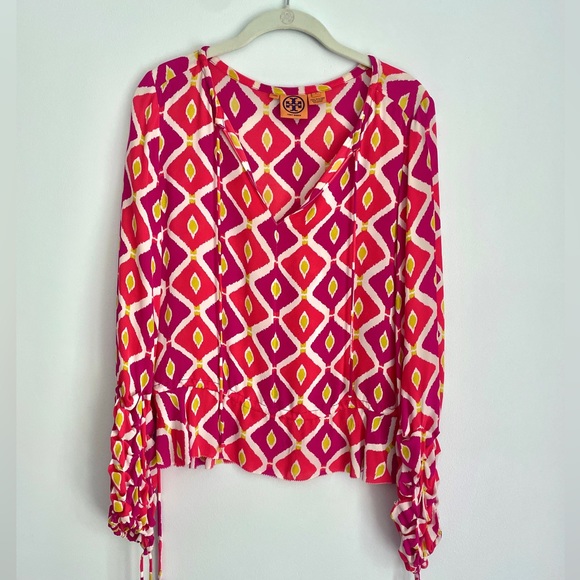 Tory Burch Silk Printed Blouse - Picture 1 of 5